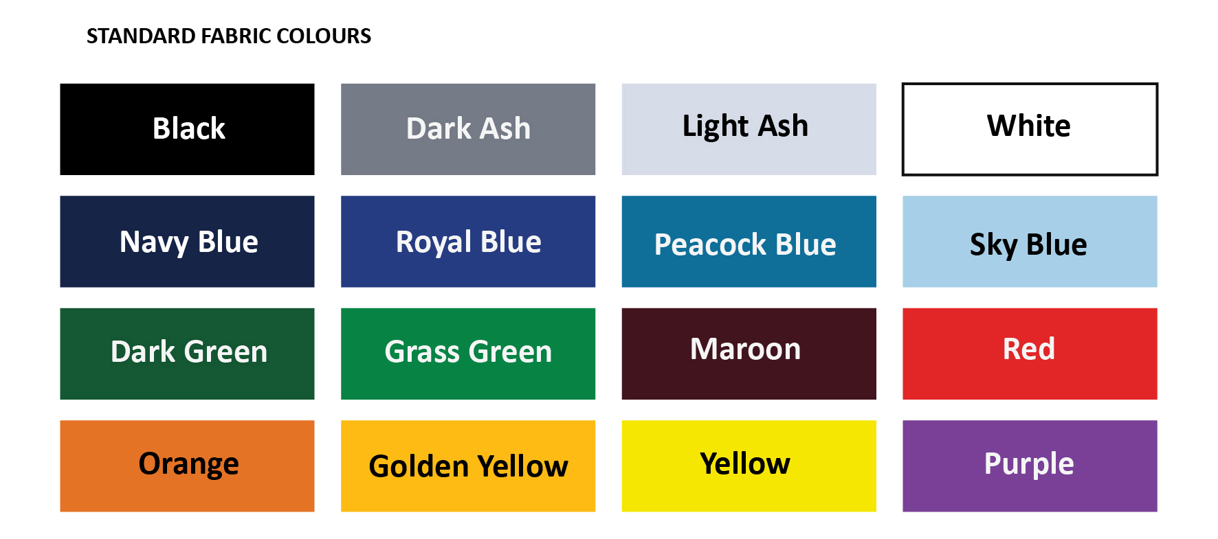 Cap fabric colour card — caps.lk Sri Lanka