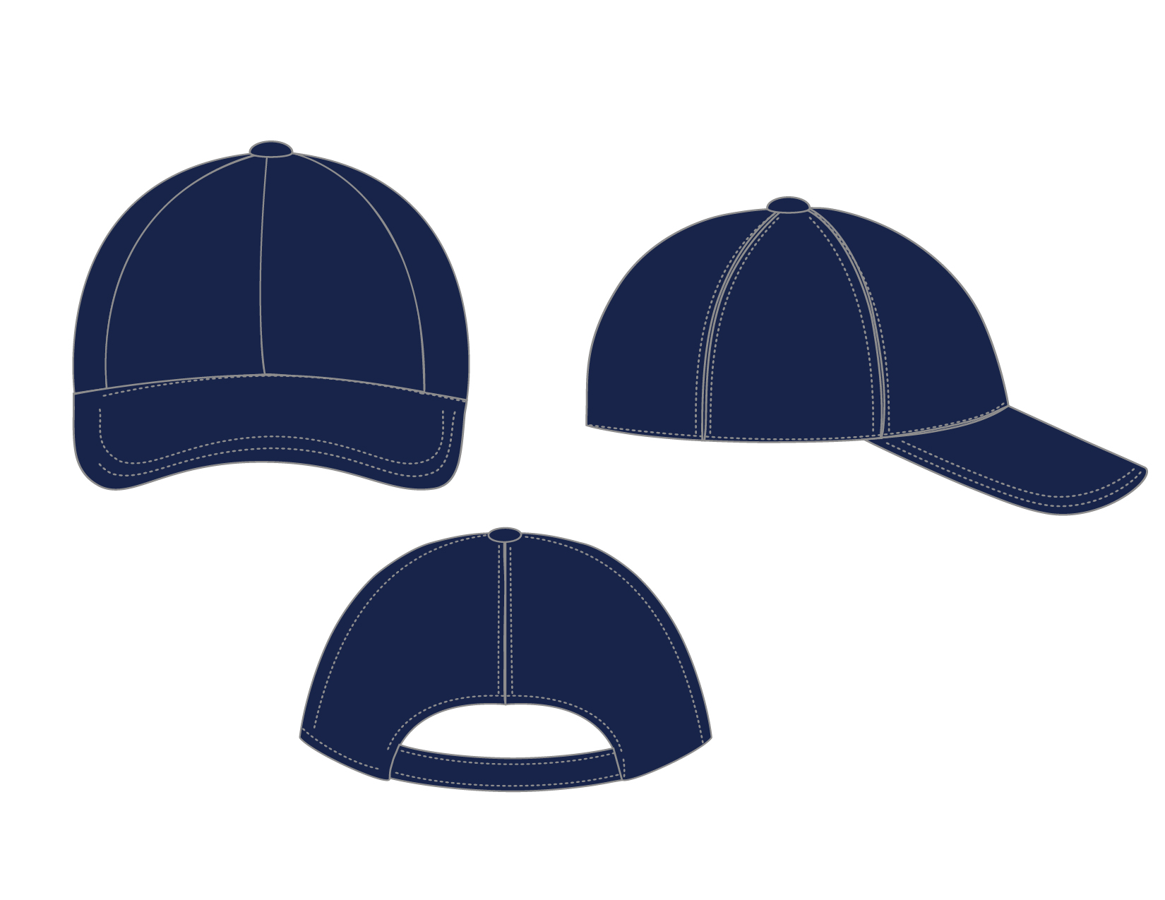 Pattern 01 — Six Panel Cap